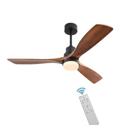 120V AC DCの木製の天井に付いている扇風機ライト リモート・コントロール居間のシャンデリア