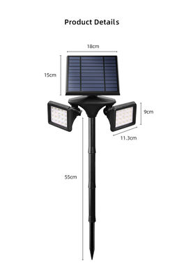 防水Ip65 600LM 40 LEDの太陽庭ライトPIR太陽動力を与えられた芝生ライト