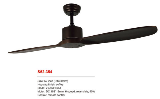52&quot;純木力220v DCモーター コーヒー リモート・コントロール天井に付いている扇風機ライト
