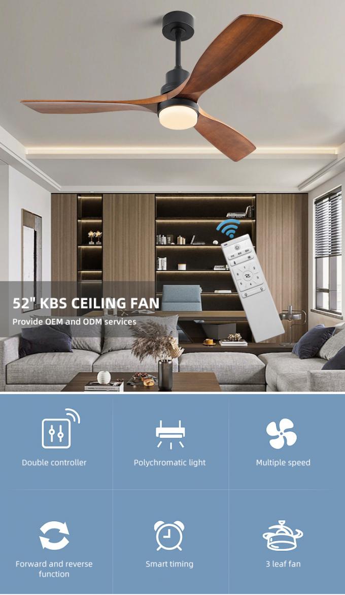 サポートDimmable AC DC 65W 3の刃のLEDライトが付いているスマートな家のリモート・コントロール天井に付いている扇風機